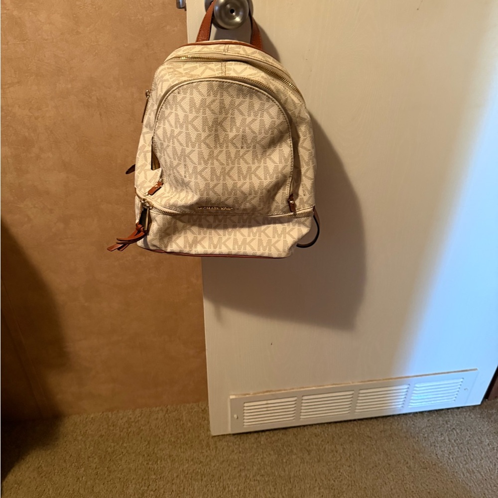 Michael Kors Beige and Brown Men's Backpack
